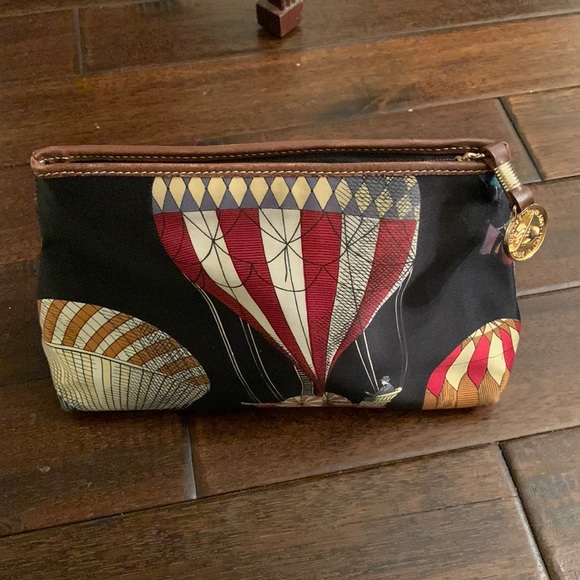 Fornasetti Milano Made in Italy 🇮🇹 Silk Clutch with hot air balloon pattern - Picture 1 of 7